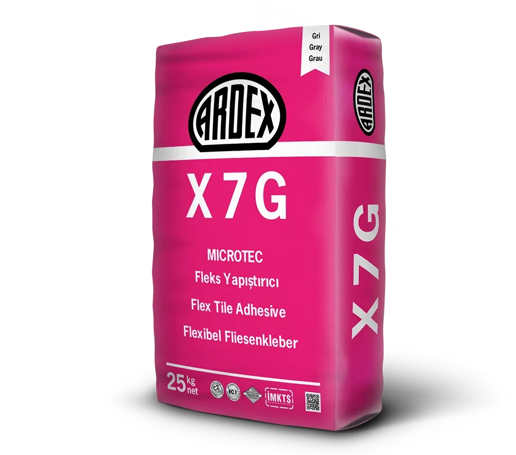 ARDEX X 7 G MICROTEC Fleks Yapıştırıcı, Gri (C2 TE S1) - 25 KG