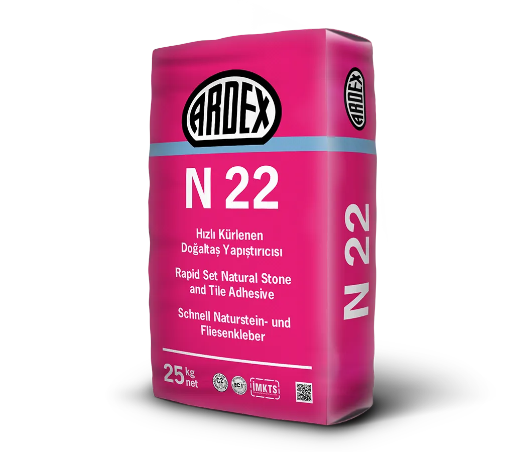 ARDEX N 22 Hızlı Kürlenen Beyaz Doğaltaş Yapıştırıcısı (C2 FE) - 25 KG